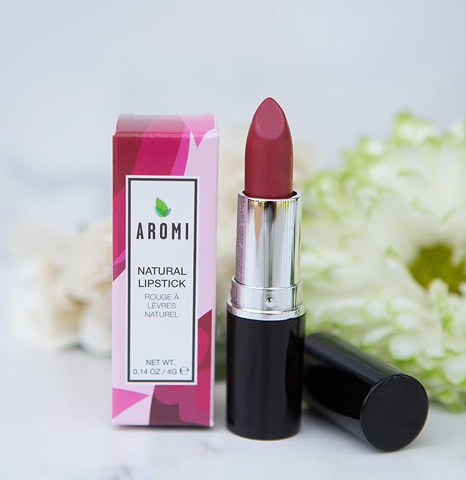Aromi Natural Lipstick | Vegan, Cruelty-free Beauty, Handcrafted, Small Batch, Dye-free, Palm-free (Red)