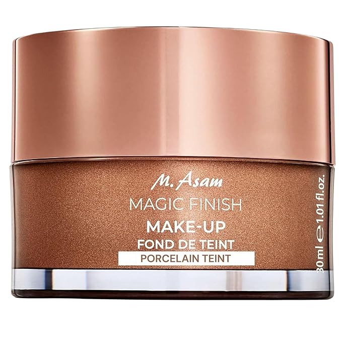 M. Asam Magic Finish Porcelain Teint Make-Up Mousse (1.01 Fl Oz) – 4in1 Primer, Foundation, Concealer & Powder With Buildable Coverage, Adapts To Fair Skin Tones, Leaves Skin Looking Flawless