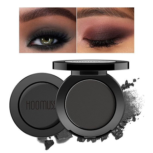 Black Eyeshadow Handmade Goth Eye Sahdow Makeup Palette for Halloween Pigmented Long Lasting Black Matte Eyeshadow-1Black