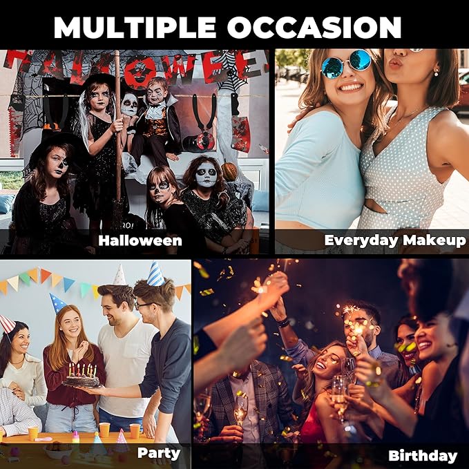 Halloween Gold Lipstick Shimmer Body Painting Stick for Women Waterproof Long Lasting Lip Stick Gothic Zombie Vampire Lip Makeup Cosplay Cruelty Free Lipstick, Shimmer Gold