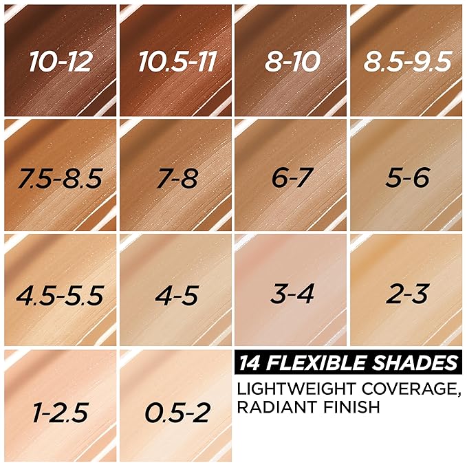 L'Oreal Paris True Match Nude Hyaluronic Tinted Serum Foundation with 1% Hyaluronic acid, Rich Deep, 1 fl. oz.