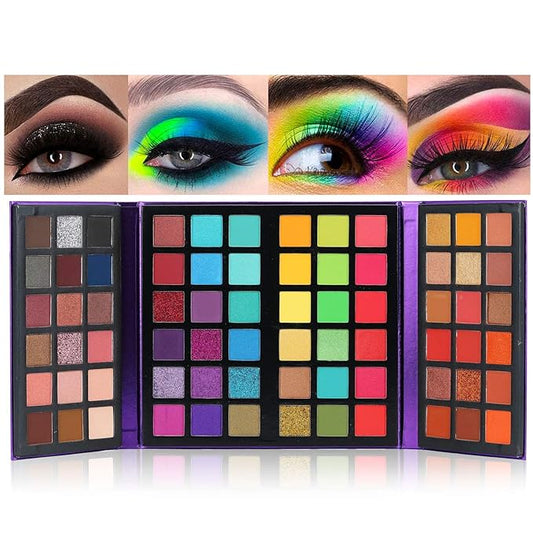 BestLand 72 Colors Ultra Secret Eyeshadow Palette, 4 in1 Color Board Matte Shimmer Glitter Nude Natural All In One Makeup Palette Blendable Pigmented Make Up Green Eye Shadow Pallet Gift Kit