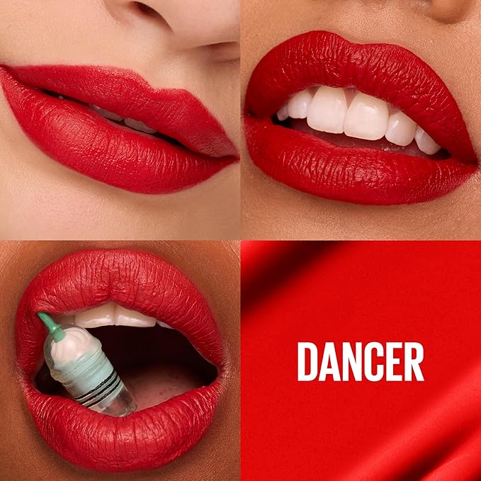 MAYBELLINE Super Stay Matte Ink Liquid Lipstick Makeup, Long Lasting High Impact Color, Up to 16H Wear, Dancer, Brick Red, 1 Count, Packaging May Vary (Pack of 2)