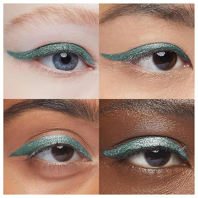 EPILYNX Waterproof Liquid Eyeliner - Smudge-Proof, Long-Lasting Vegan Liquid Eyeliner Pen with Precision Tip for Smooth Application, Gluten-Free, Hypoallergenic Eye Liner - 2mL Shimmer Spring Green