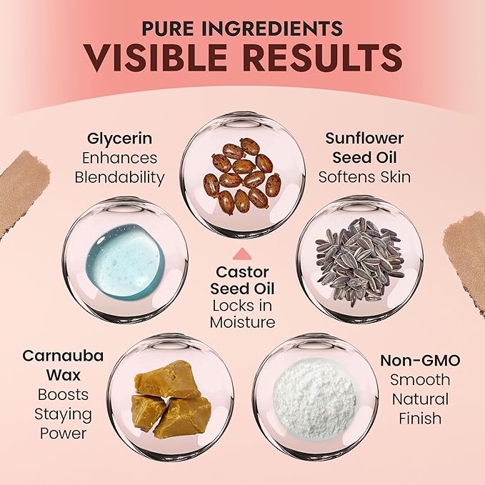 BaeBlu - Organic Blush Tube, Brandy - 100% Natural Vegan Cream Blush Sticks, Multi-Use Bronzer, & Highlighter for Lips, Cheeks & Eyes, Buildable Shimmer, Gluten-Free, Paraben-Free, Made in USA