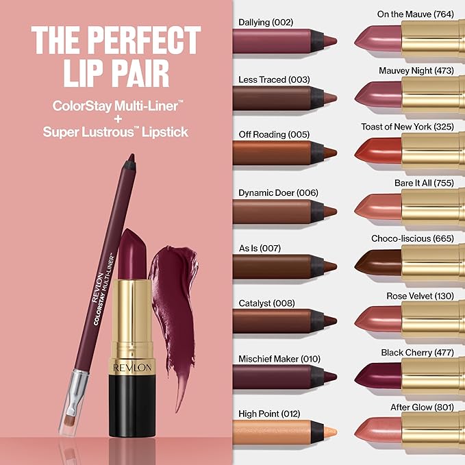 Revlon ColorStay Multi-Liner, Creamy Formula, Multiuse For Lips, Eyes & Face, Precision Brush for Easy Blending, 010 Mischief Maker