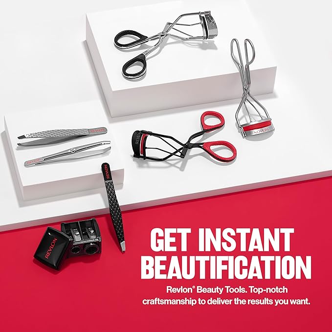 Revlon Extra Curl Lash Curler, Gives an All Day Dramatic Curl, with Finger Grips for a Non Slip Grip, Easy to Use, 1 Count