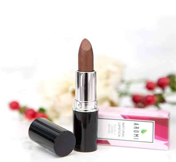 Natural Lipstick | Chocolate Brown Lipstick - Vegan and Cruelty-free Beauty - Moisturizing, Dye-free, Palm-free (Coffee Toffee)