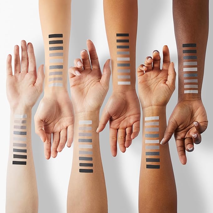 MEICOLY 9 Colors Glitter Eyeshadow Palette,Upgraded Black Smokey Gray Silver Eyeshadow,Eye Shadow Eye Makeup,Shimmer Matte Eyeshadow Palette with Mirror sombras negra para ojos para de ojos