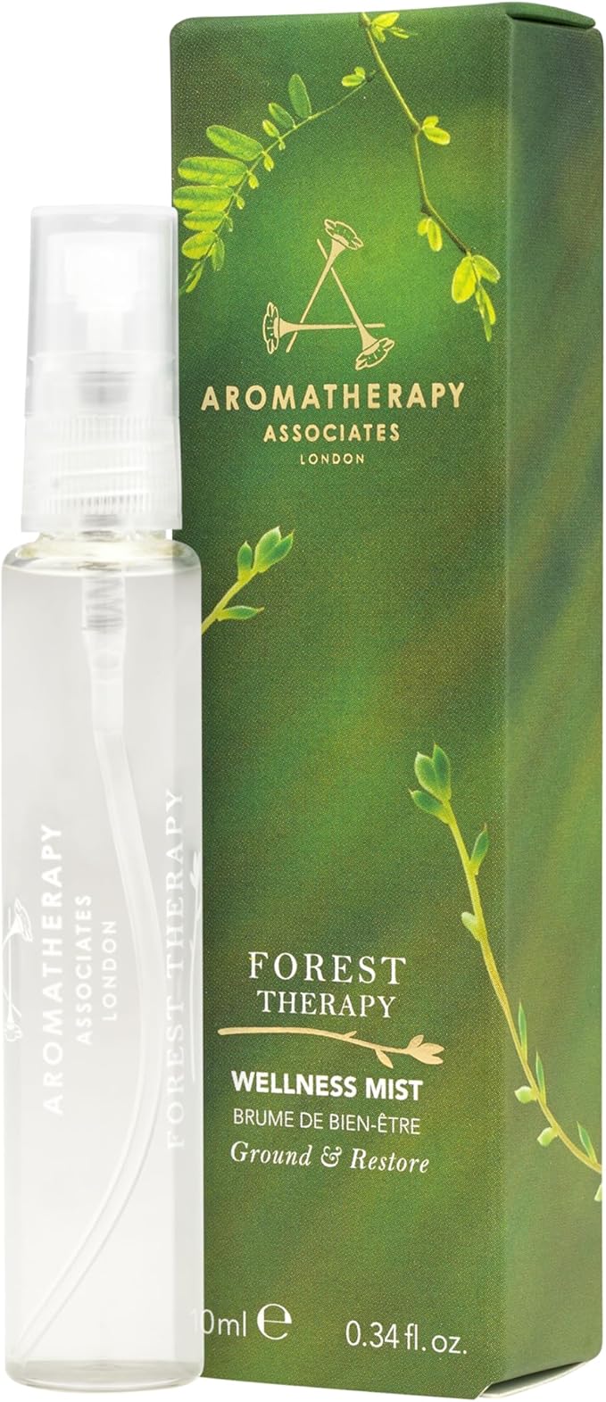 Aromatherapy Associates Forest Therapy Wellness Mist. Body and Linen Spray to Ground and Restore. Made with Pink Pepper, Mediterranean Cypress and Ho Wood Essential Oils (0.34 fl oz)