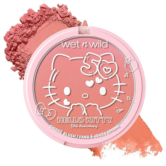 wet n wild Hello Kitty Ombre Blush, Buildable, Blendable Customizable Color, New Gradient Formula, Cruelty-Free & Vegan - Cotton Candy
