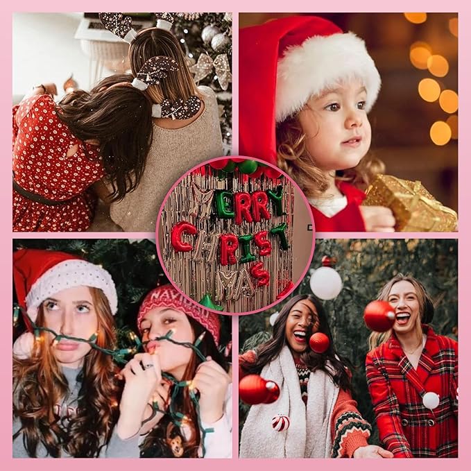 WENNALIFE Hair Tinsel for Girls, Chrismas Gold Fairy Hair 1200 Strands 6PCS 48 Inch Heat Resistant Glitter Tinsel Hair Extensions Kit Christmas Gift Sparkle Strands