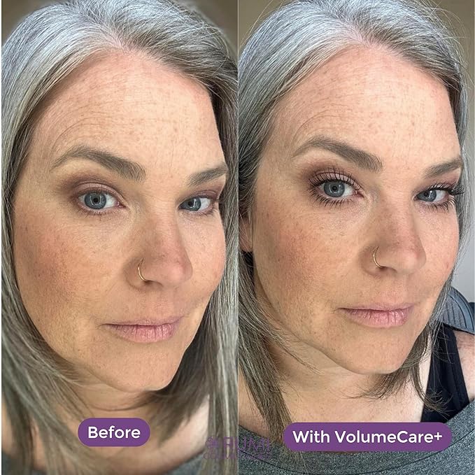 Rumi Cosmetiques VolumeCare+ Mascara For Older Women - Extreme Length and Volume 2-in-1 Formula - No Clumps, Long-Wearing, Hypoallergenic Mascara For Sensitive Eyes (Dark Brown)