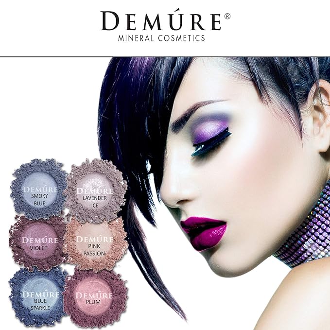 Demure Mineral Make Up (Lavender Ice) Eye Shadow, Shimmer Eyeshadow, Loose Powder, Glitter Eyeshadow, Eye Makeup, Professional Makeup
