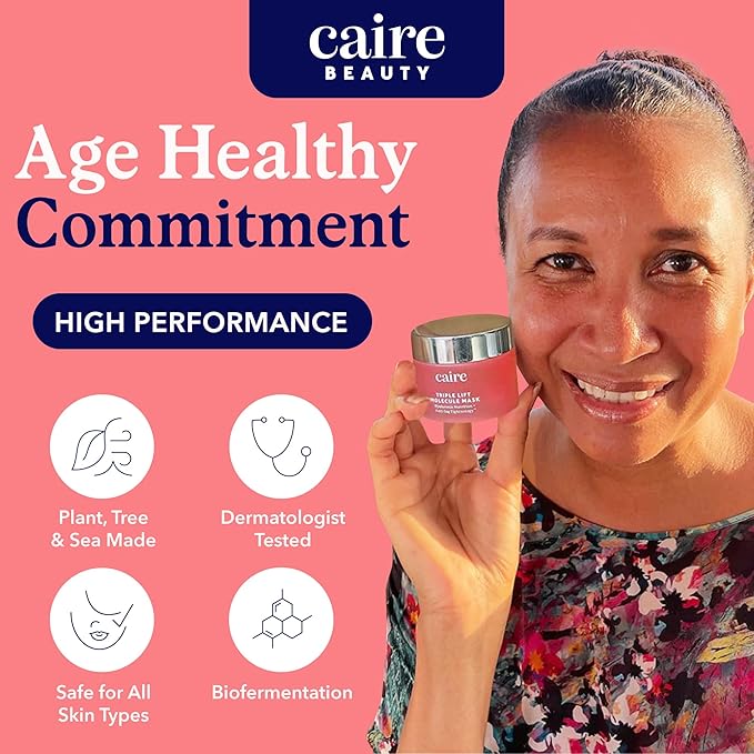 Caire Beauty Anti Aging Hyaluronic Acid Gel Cream Face Lift Molecule Mask, Skin Lift Gel Moisturizer For Face, Neck and Chest - 40 ml