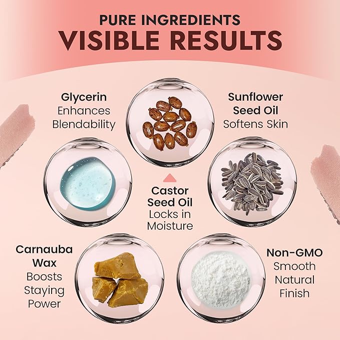 BaeBlu - Organic Blush Tube, Moscato - 100% Natural Vegan Cream Blush Sticks, Multi-Use Bronzer, & Highlighter for Lips, Cheeks & Eyes, Buildable Shimmer, Gluten-Free, Paraben-Free, Made in USA