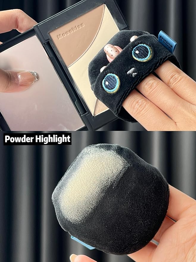 Face Fluffy Powder Puff,Soft Plush Setting Powder Puff, Large Velour Makeup Puff for Loose Or Pressed Powders,Round Cosmetic Puff, Beauty Makeup Tool,1pcs