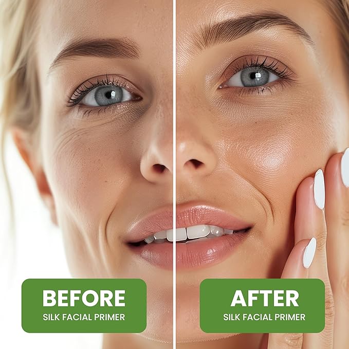 Professional Facial Primer. Hydrating, Pore Minimizing Formula for Flawless Makeup Application. Smooth Face Primer, Suitable for Mature Skin. Wrinkle Filling, Blurring Effect