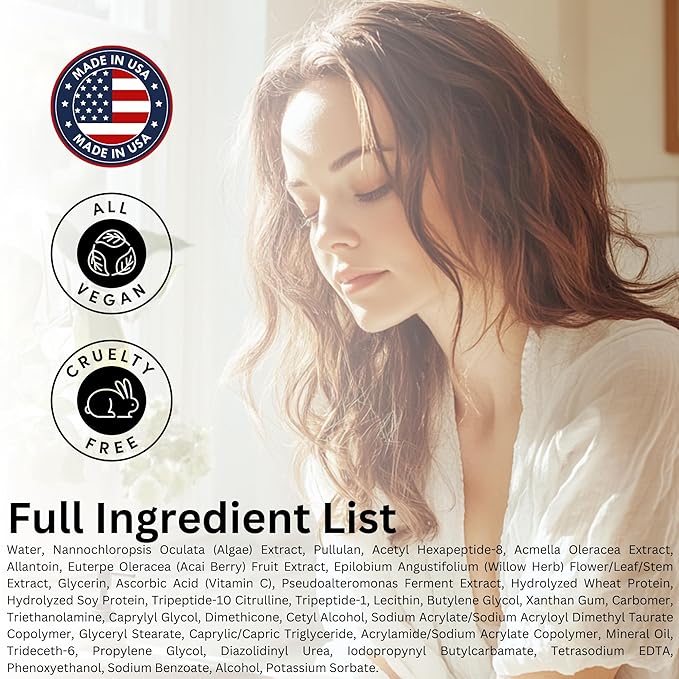 Peptides Face Serum with Vitamin C and Hyaluronic Acid, 0.5 oz – Hydrating & Moisturizing Serum for Anti-Aging, Wrinkles, and Collagen Support