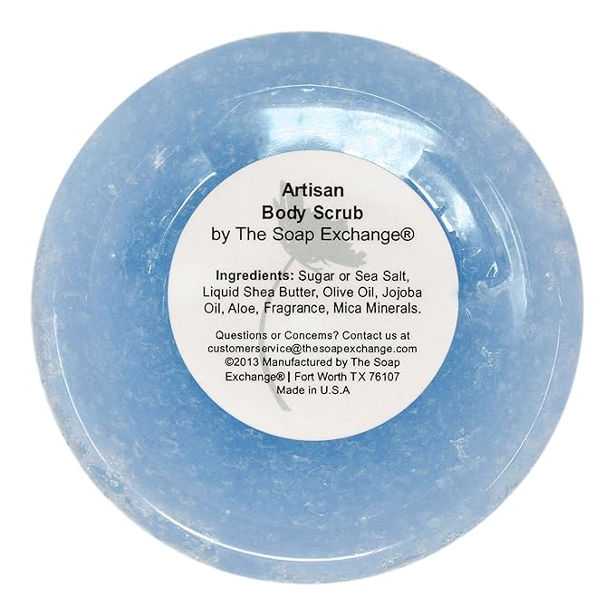 The Soap Exchange Sugar Body Scrub - Beach Bum Scent - Hand Crafted 16 fl oz / 480 ml Natural Artisan Skin Care, Shea Butter, Exfoliate, Moisturize, & Protect. Made in the USA.