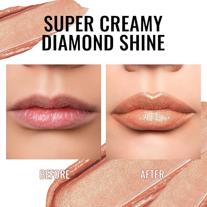 Oulac Infinity Moisture Shine Lipstick - High Shine Shimmery Finish, Super Creamy Texture, Medium to High Coverage - Gluten Free, PG13 Sahara Glow