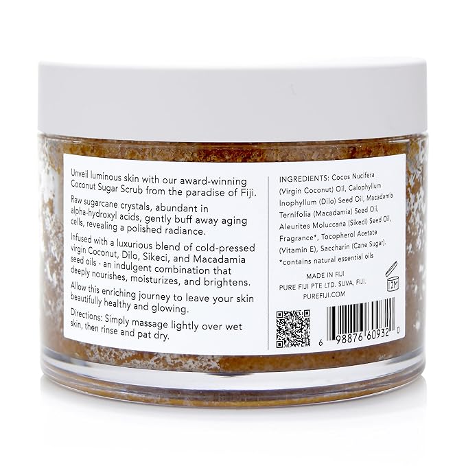 Pure Fiji Coconut Sugar Body Scrub, Starfruit (10.14 Oz /300ml)