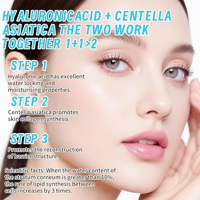 Centella Asiatica Toner, Hyaluronic Acid Face Toner, Facial Toner for Women, Deep Moisturizing, Soothing for Sensitive, Oil, Dry Skin All Skin Types, 4.06fl.oz/120ml