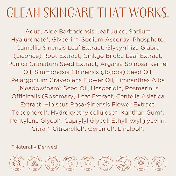 InstaNatural Hyaluronic Acid Serum for Face, Brightens, Hydrates, Reduces the Look of Fine Lines and Wrinkles, with Vitamin C, Jojoba Oil, and Aloe Vera, 2 Fl Oz