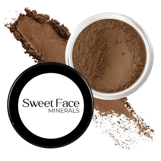 Ebony Shade Foundation (20g Full Size Sifter Jar) Matte Mineral Makeup Loose Powder Foundation – Full Coverage, Natural Finish, Noncomedogenic, SPF 30