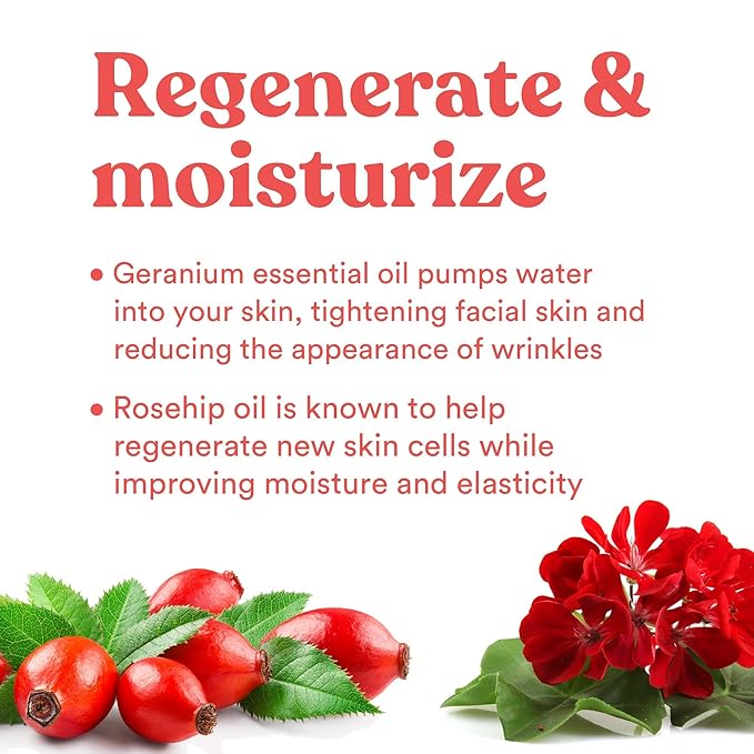 ASUTRA Restore Face Oil, 1 fl oz - Geranium & Rosehip Oil, Soften & Hydrate Dry Skin, Minimize Appearance of Fine Lines and Wrinkles