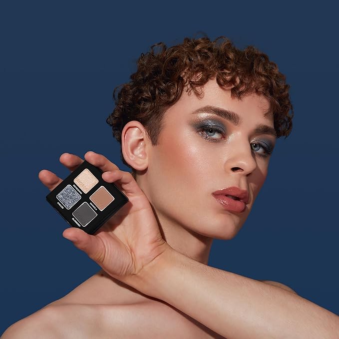 Sigma Beauty Quad Eyeshadow Palette – Makeup Eyeshadow Quad with a Buttery Soft Formula and Buildable, Blendable Shades for a Flawless Eye Look, Designed for All Day Wear (Blueberry Parfait)