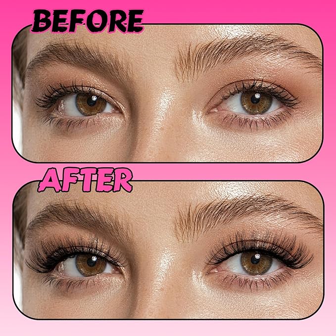 Veleasha Lashes 3D Faux Mink Lashes Fluffy False Eyelashes Natural Look 14 Pairs Lashes Pack Luxury Wispy Fake Eyelashes (Y52)