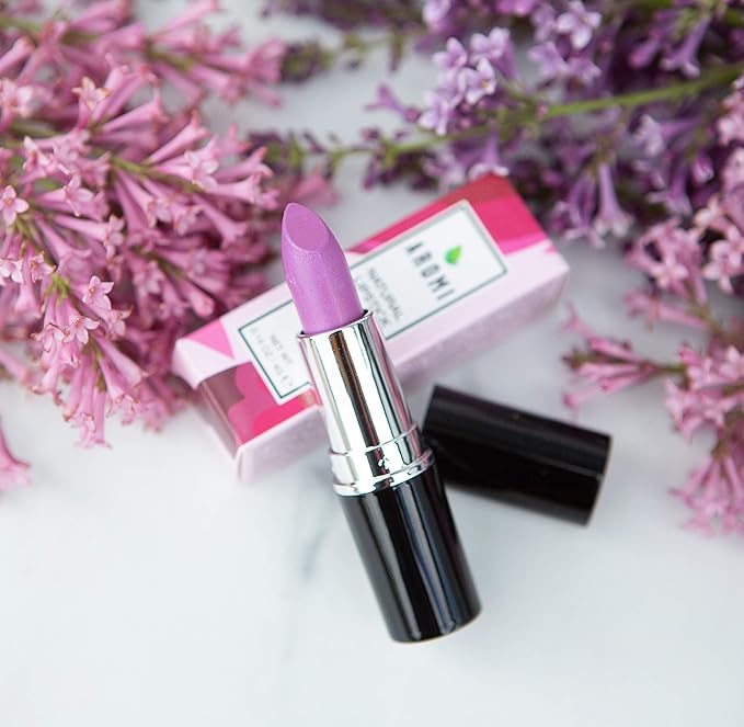 Aromi Natural Lipstick | Vegan, Cruelty-free Beauty, Handcrafted, Small Batch, Dye-free, Palm-free (Sweet Lilac)