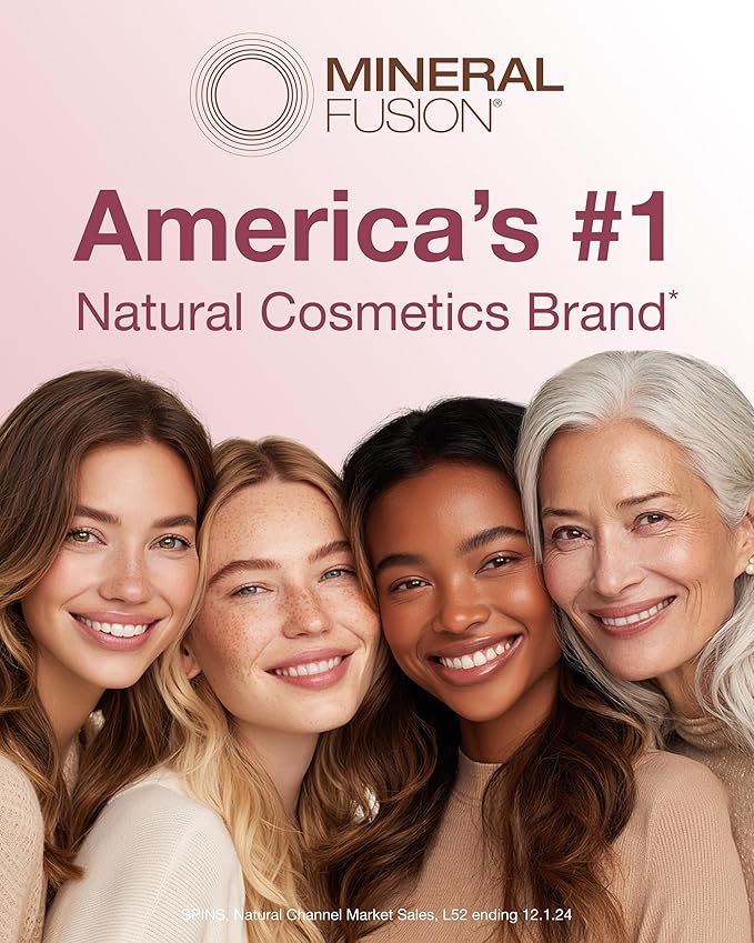 Mineral Fusion Pressed Powder Foundation - Matte Finish Face Powder for Medium Skin with Yellow Undertones - Age Defying Natural Makeup - Talc Free, Vegan, Hypoallergenic (Warm 2)