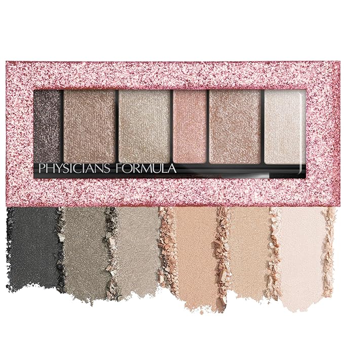 Physicians Formula Shimmer Strips Custom Eye-Enhancing Extreme Shimmer Shadow & Liner, Hypoallergenic Eyeshadow Palette with Reflective Liquid Powders – Nude Eyes