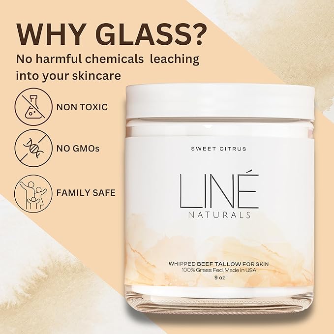 Whipped Organic Grass-Fed Beef Tallow for Skin - 100% Pure, Non-Greasy, Natural Beef Tallow Moisturizer for Face and Body. Honey Beef Tallow Balm – Soothes Sensitive Skin, Absorbs Quickly