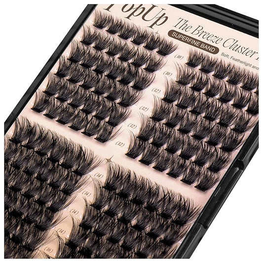 56D Cluster LashesThick Individual Eyelashes D Curl Wispy Lash Clusters Individual Russian Eyelash Extension Fake Eyelash Clusters DIY Flat Lash Extensions by PopUp