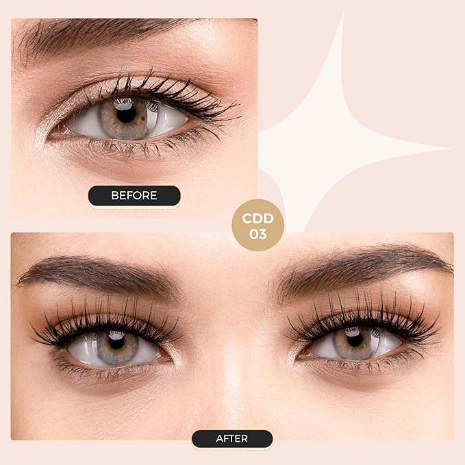 PopUp 168Pcs Cluster Lashes,8-16mm DIY Eyelash Extensions,Cluster Eyelashes for Self-application Individual Lashes at Home,3D Rapid Soft and Lightweight-Style CDD03