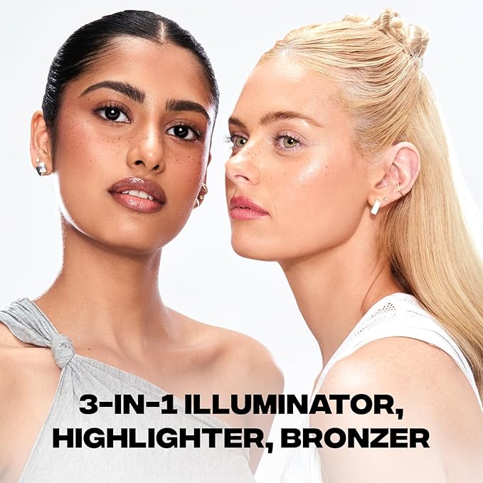 Sacheu Liquid Glow STAY-N Liquid Highlighter & Illuminator Makeup — 30ml Long Lasting Luminous Glow Lightweight Dewy Finish, Toasty Glaze