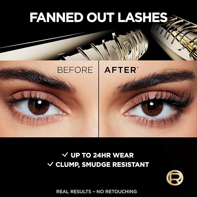 L'Oreal Paris Voluminous Panorama Mascara, Volumizing and Lengthening Mascara, Washable Longwear and Smudge Resistant Make Up, Black, 0.33 Fl Oz
