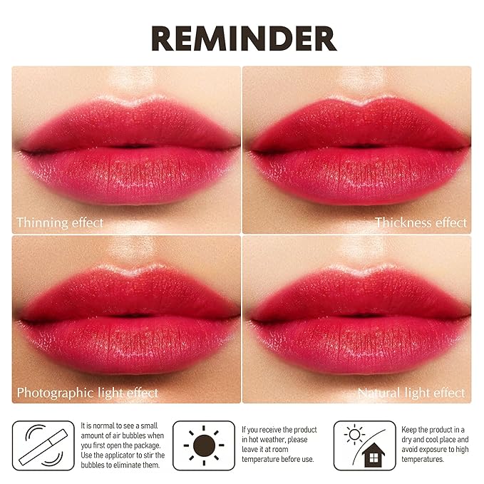 Red Pink Lipstick Moisturizing for Women Shimmer Tinted Lip Balm Hydrate Nourish Lip Gloss Cruelty Free Lip Makeup, ZG115 Shine