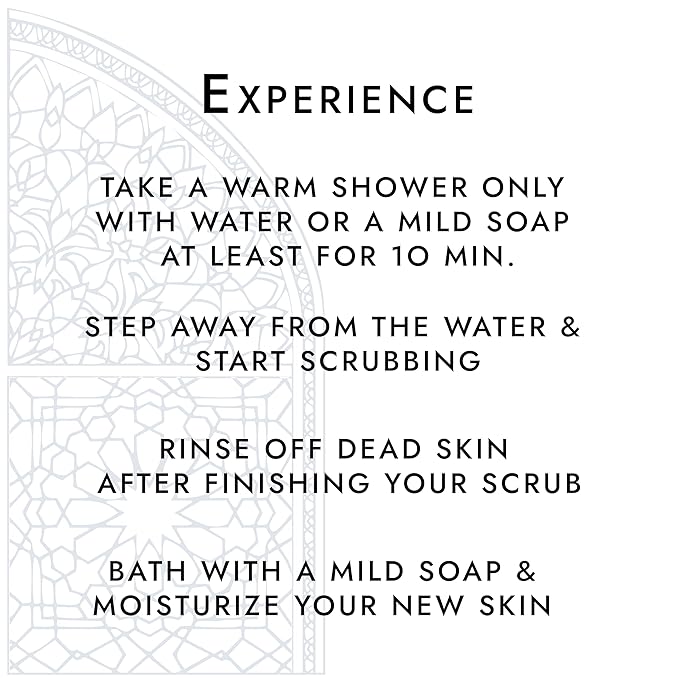 Atlantis People's Moroccan Exfoliating Glove 2 PACK - Body Scrubber & Exfoliating Mitt for Smoother Skin, Exfoliates Dead Skin Cells, Helps Even Skin Tone, For Self-Tan Removal & Keratosis Pilaris