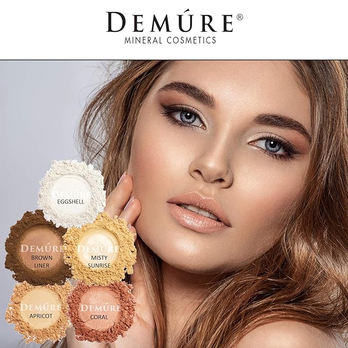 Demure Mineral Make Up (Misty Sunrise) Eye Shadow, Shimmer Eyeshadow, Loose Powder, Glitter Eyeshadow, Eye Makeup, Professional Makeup