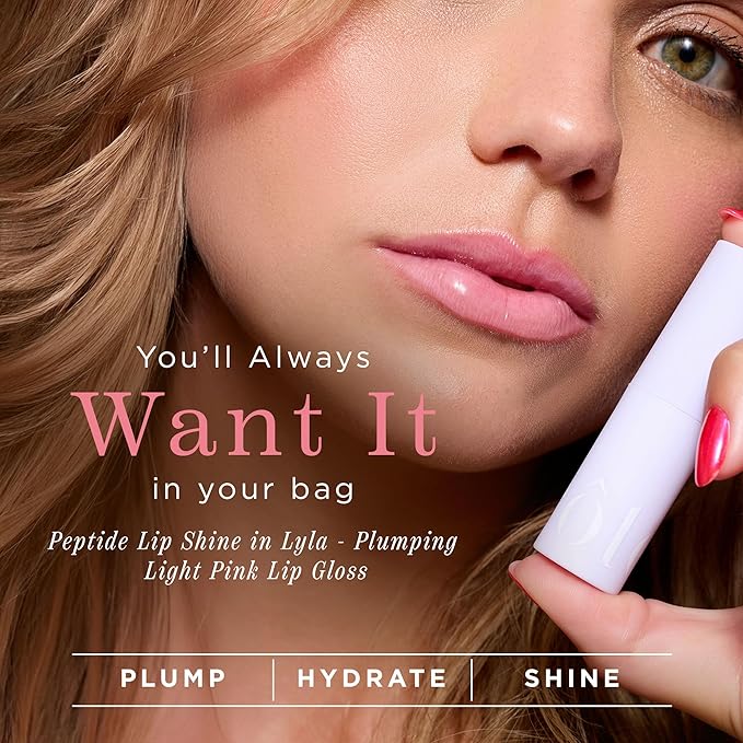 Côte Beauty's Peptide Lip Shine in Lyla, Ultra Hydrating & Long-Lasting Coral Plumping Lip Gloss for Women with Hyaluronic Acid, Shea Butter & Jojoba Oil, Vegan & Cruelty-Free, 0.12 Fl Oz