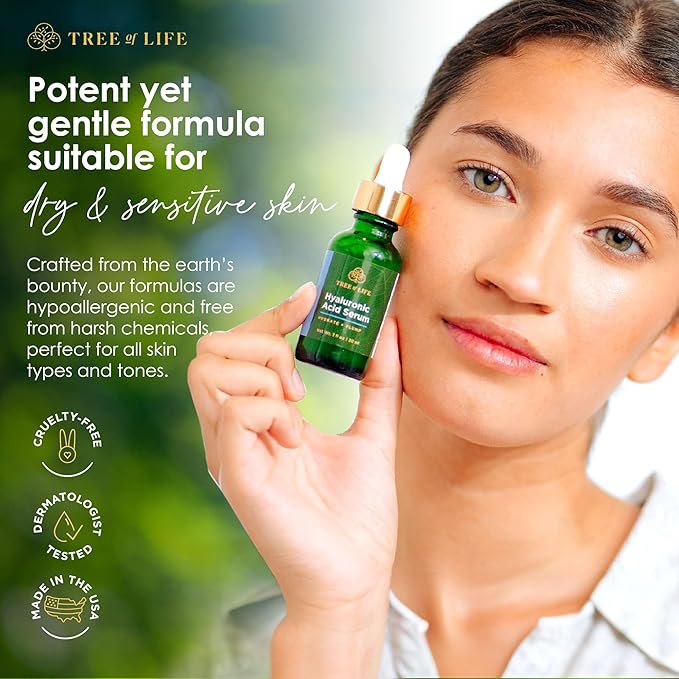 Tree of Life Beauty Facial Skin Care Set, Brightening, Firming, Hydrating, Dry Face, Dermatologist Tested - Trio Power Kit, Vitamin C, Retinol and Hyaluronic Acid, 3 count of 1 Fl Oz