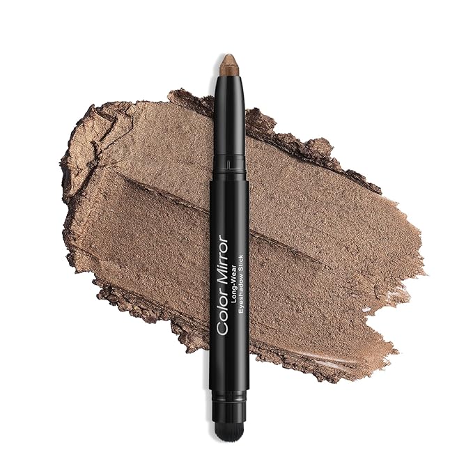 Cream Waterproof Hypoallergenic Eyeshadow Stick, long wear Metallic Glitter Matte Eye Shadow Pencil With Makeup Brush, Eye Brightener, 17 Bronze Shimmer
