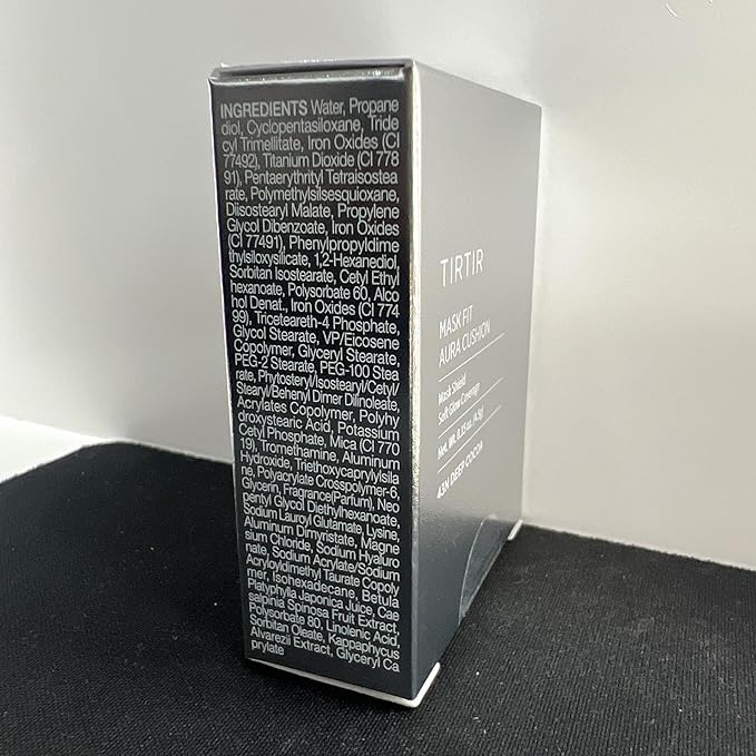 [*Mini Size*] TIRTIR Aura Glow Silver Cushion | Korean Cushion Foundation, (#43N Deep Cocoa, 0.15 Fl Oz)