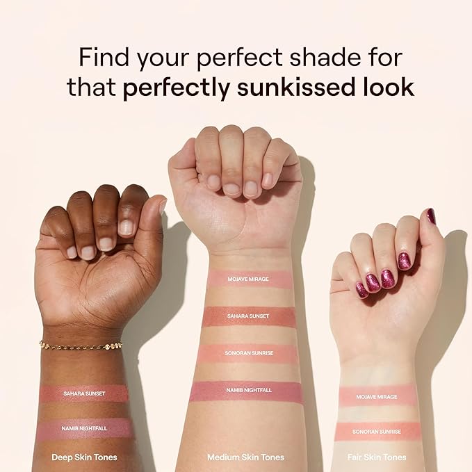 Live Tinted Huebeam Gradient Blushing Bronzer - Lightweight, Highly-Pigmented, Buildable & Blendable - Sunkissed, Glowy, Even Toned Skin Face Blush and Bronzer - Mojave Mirage