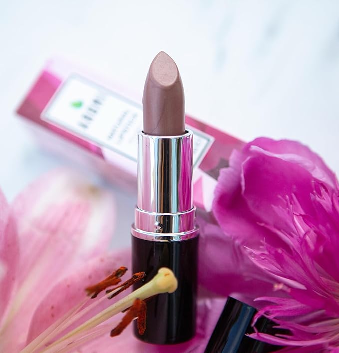 Aromi Natural Lipstick | Nude, Light Brown Lip Color for Women, Creamy Moisturizing, Vegan, Handmade, Dye-free, Palm-free (Iced Coffee)