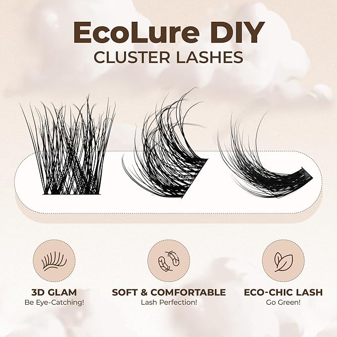 PopUp Cluster Lashes Wispy Cluster Eyelash Extensions 3D DIY Lash Clusters 10-16mm Multilayered Eyelash Clusters, Reusable Fluffy Individual Lashes Cluster(BDD02)